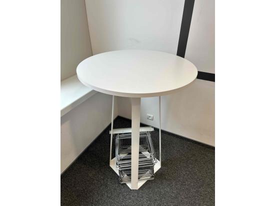 Stół wysoki biały 80 x 80 cm