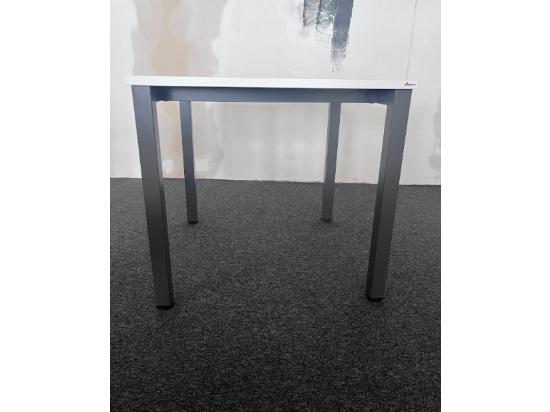 Stół / Biurko Proste (Biały Blat / Szare Nogi)