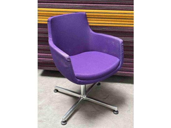Krzesło konferencyjne kubełkowe fioletowe