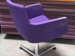 Krzesło konferencyjne kubełkowe fioletowe