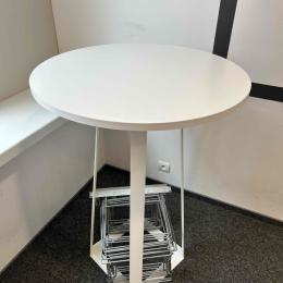 Stół wysoki biały 80 x 80 cm