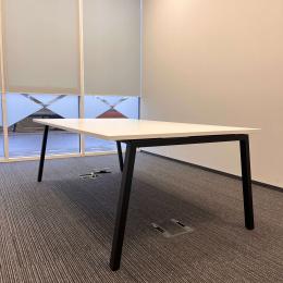 Stół konferencyjny biały 120 x 220 cm